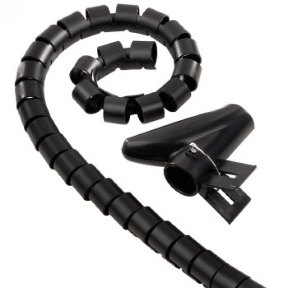 מאגד כבלים שרשורי גמיש בצבע שחור דגם : 20643 - תוצרת HAMA