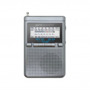 רדיו AM/FM נייד עם סוללה נטענת וכניסת USB