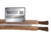 כבל לרמקולים איכותי מנחושת טהורה בעובי 1.5 מ"מ בצבע שקוף מבית HAMA גרמניה MADE IN GERMANY