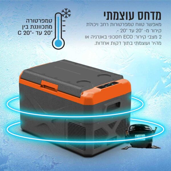 ⁦מקרר ומקפיא נייד חכם לרכב 30 ליטר⁩ – תמונה ⁦4⁩