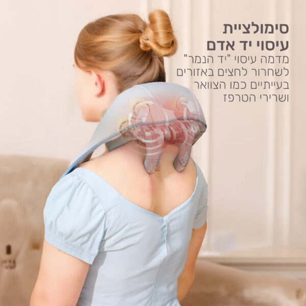 ⁦חגורת עיסוי עם טכנולוגיית עיסוי 4D ופונקציית חימום אינפרא⁩ – תמונה ⁦2⁩