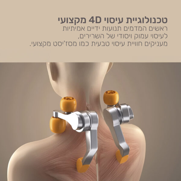 ⁦חגורת עיסוי עם טכנולוגיית עיסוי 4D ופונקציית חימום אינפרא⁩ – תמונה ⁦3⁩