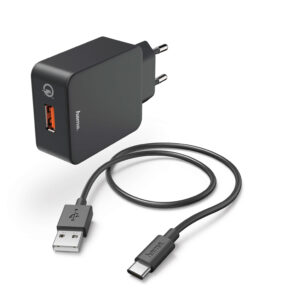 מטען קיר USB-TYPE-C 3A עם כבל נשלף