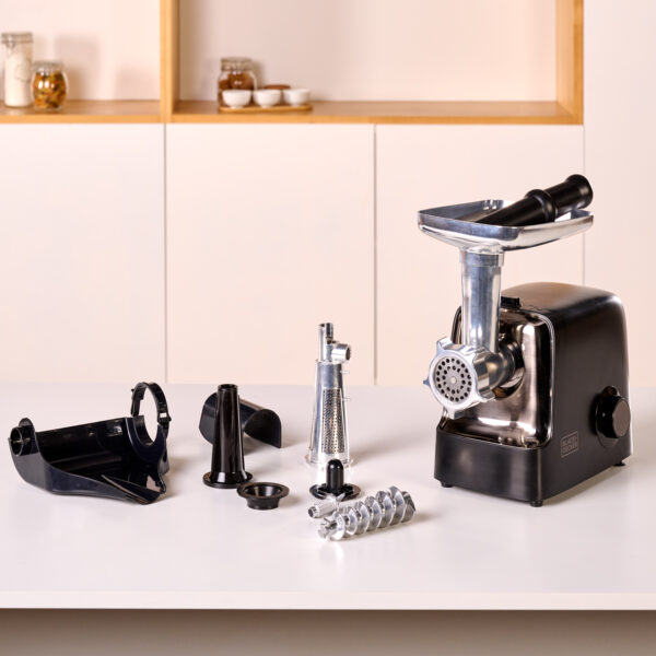 ⁦מטחנת בשר עוצמתית 2200W, בגימור Stainless Steel⁩ – תמונה ⁦4⁩