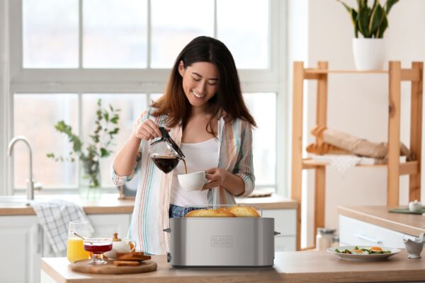 ⁦מצנם חשמלי עוצמתי 1500W עם מחמם לחמניות⁩ – תמונה ⁦4⁩
