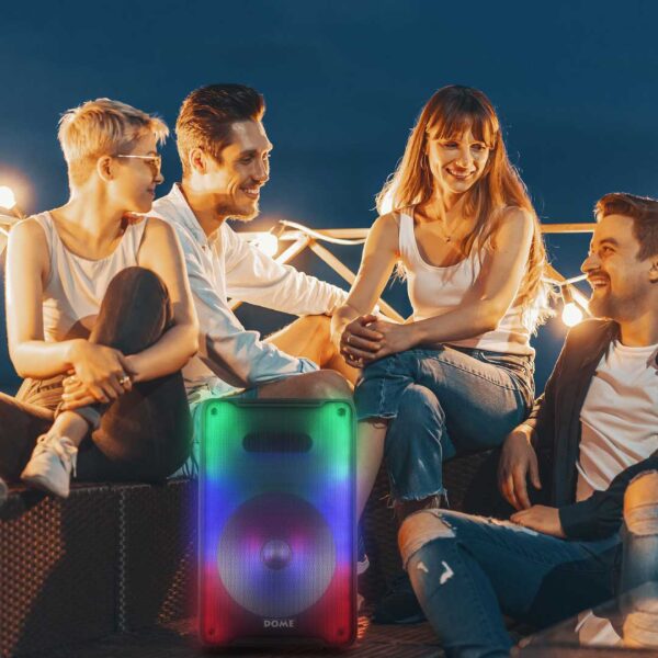 ⁦רמקול נייד "1200W 8 עם 2 מיקרופונים⁩ – תמונה ⁦5⁩