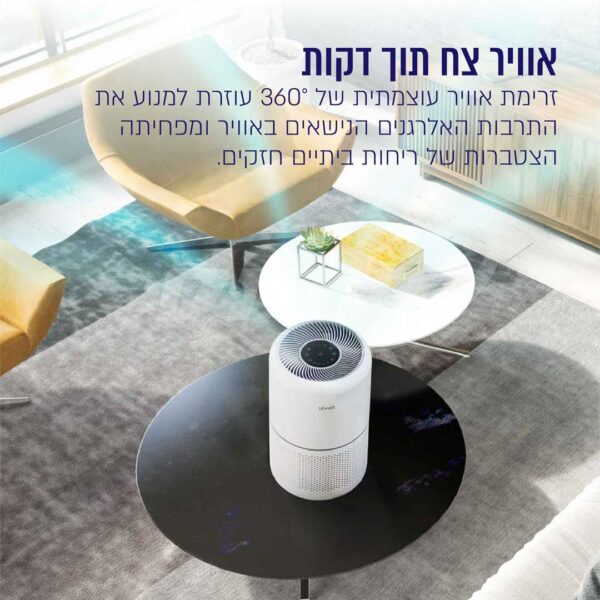 ⁦מטהר אוויר פילטר HEPA מסיר ריחות⁩ – תמונה ⁦4⁩