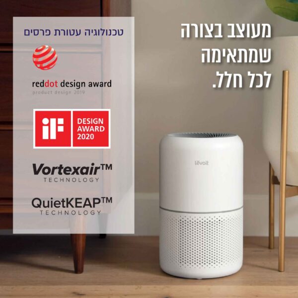 ⁦מטהר אוויר פילטר HEPA מסיר ריחות⁩ – תמונה ⁦6⁩