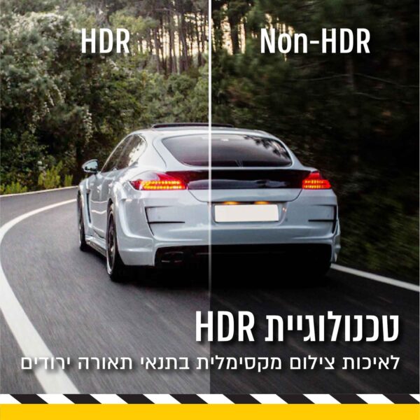 ⁦מצלמת דרך לרכב עם 3 עדשות צילום⁩ – תמונה ⁦5⁩