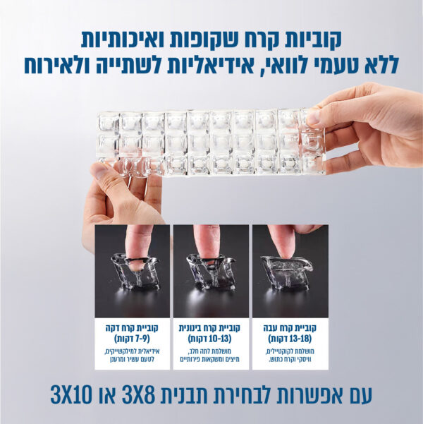 ⁦מכונת קרח יוקרתית בנפח 3.2 ליטר עם עיצוב קומפקטי וביצועים חזקים⁩ – תמונה ⁦2⁩