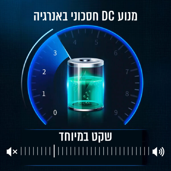 ⁦מאוורר תקרה מעוצב כנפים נסתרות עם תאורת CCT ושלט⁩ – תמונה ⁦8⁩
