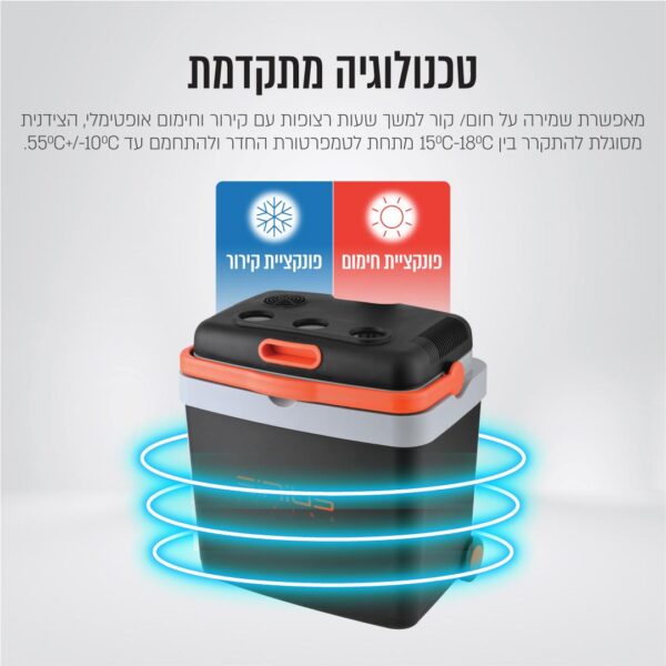 ⁦צידנית קירור/חימום חשמלית לרכב ולבית 33 ליטר⁩ – תמונה ⁦3⁩