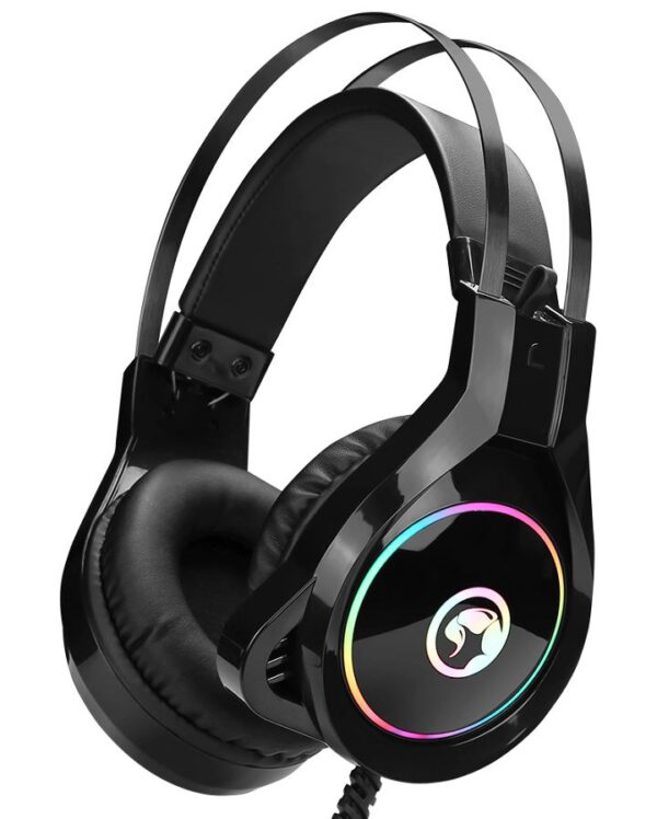 אוזניות גיימינג מקצועיות עם תאורת RGB