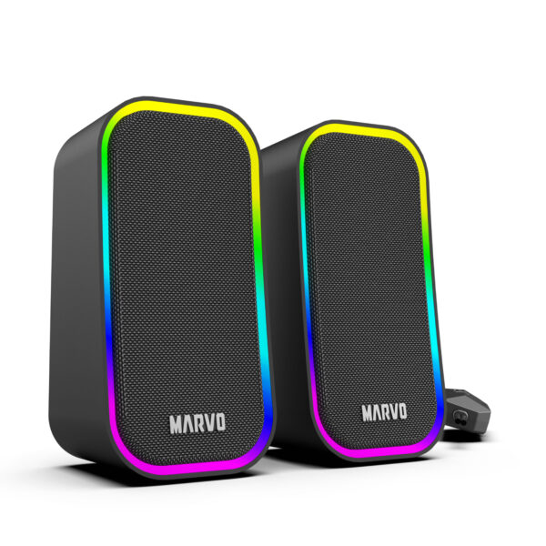 ⁦סט רמקולים גיימינג RGB שחור⁩ – תמונה ⁦3⁩