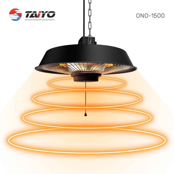⁦פטריית חימום נתלית עם מנורת הלוגן 1500W⁩ – תמונה ⁦3⁩