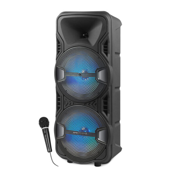 רמקול נייד 1500W עם מיקרופון חוטי