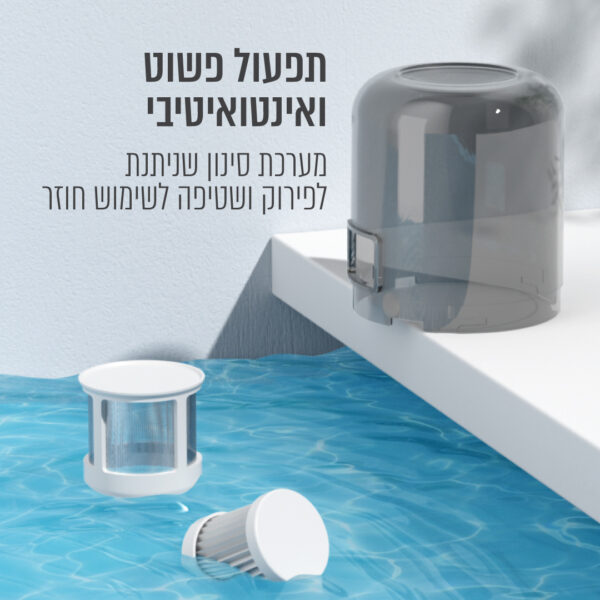 ⁦שואב אנטי-אלרגני אלחוטי UV לניקוי מיטות⁩ – תמונה ⁦4⁩