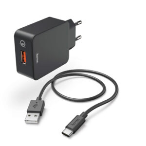 מטען קיר USB-TYPE-C 3A עם כבל נשלף