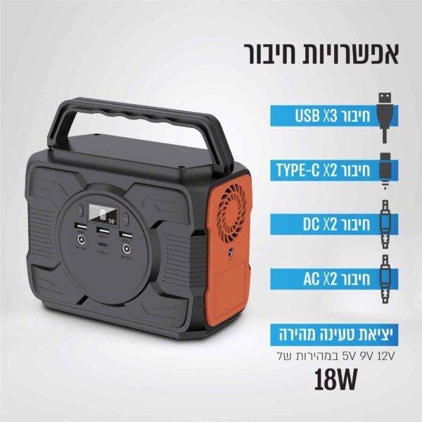 ⁦תחנת כוח בהספק 173Wh כולל שקע חשמל⁩ – תמונה ⁦3⁩