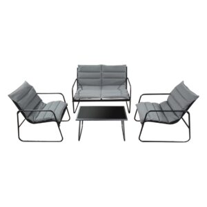 מערכת ישיבה פרימיום 4 מקומות ישיבה + כריות ושולחן