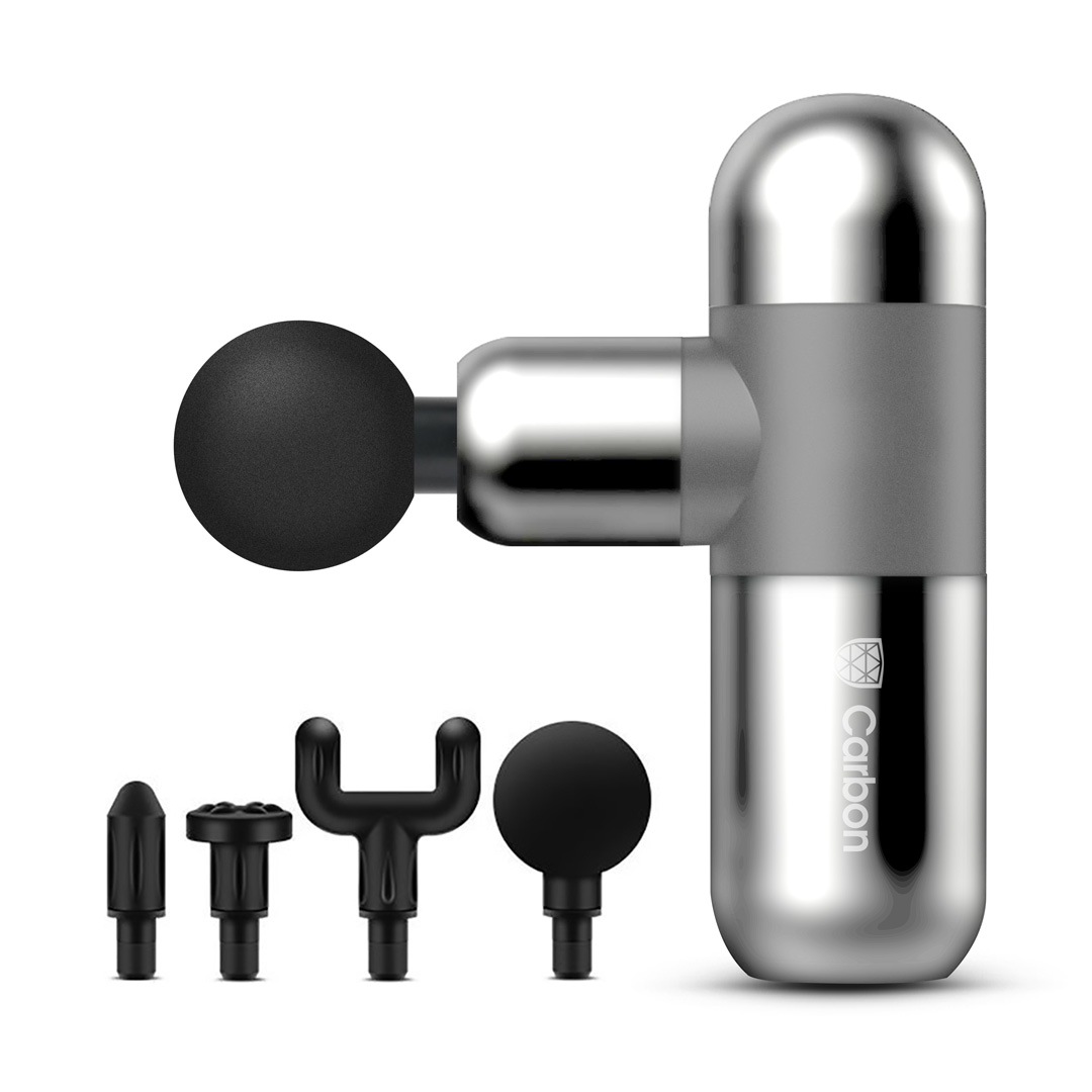 אקדח עיסוי מיני עם ארבעה ראשים ונרתיק נשיאה