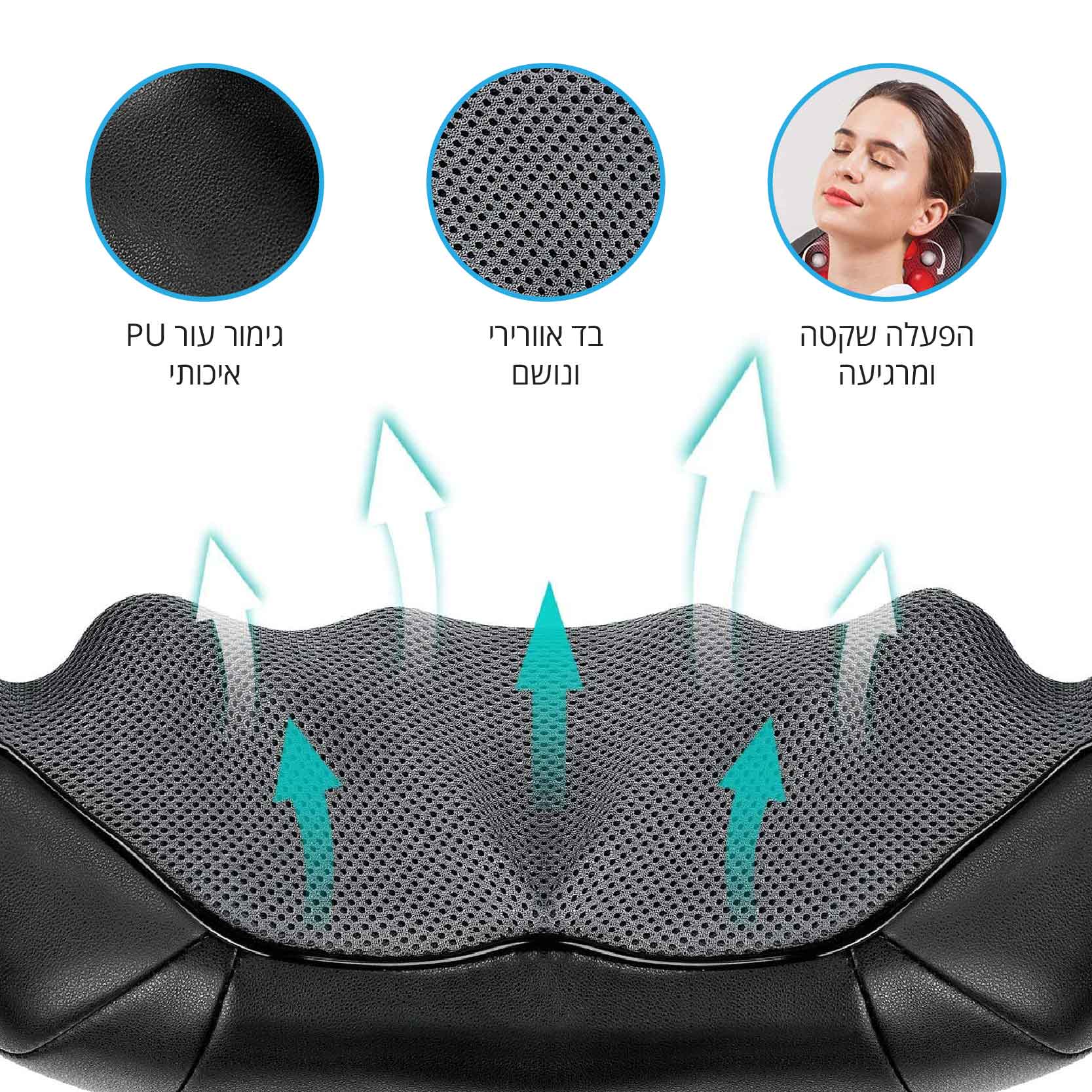 חגורת עיסוי שיאצו עם פונקציית חימום – תמונה 2