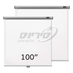 מסך גלילה למקרן עם מנגנון ירידה איטית "100