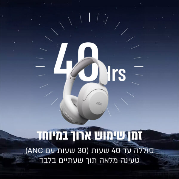 ⁦אוזניות אלחוטיות OVER-EAR עם טכנולוגיית ANC⁩ – תמונה ⁦4⁩
