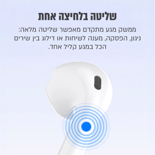 ⁦אוזניות BT אלחוטיות TWS עם מסך מגע צבעוני חכם, עמידות במים IPX4⁩ – תמונה ⁦5⁩