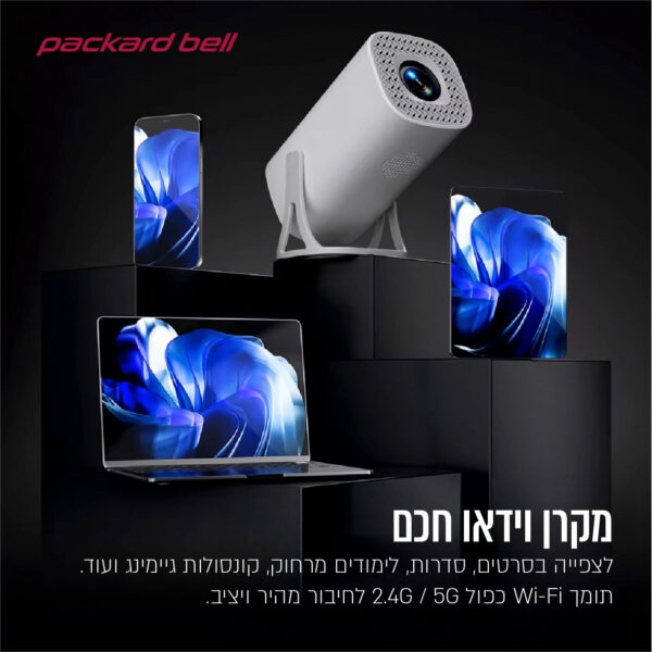 ⁦מקרן וידאו LUMENS 3500 עם מערכת Android ושיקוף מסך WiFi⁩ – תמונה ⁦4⁩