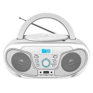 רמקול Boombox נייד עם BT,לבן