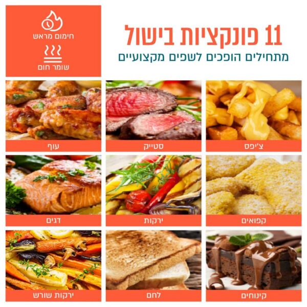 ⁦סיר טיגון אוויר פרימיום ללא שמן 5.5 ליטר⁩ – תמונה ⁦15⁩