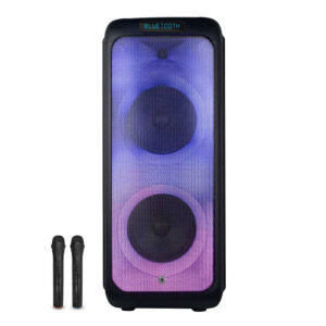 בידורית קריוקי 1400W עם 2 מיקרופונים אלחוטיים סאונד מדהים לכל אירוע