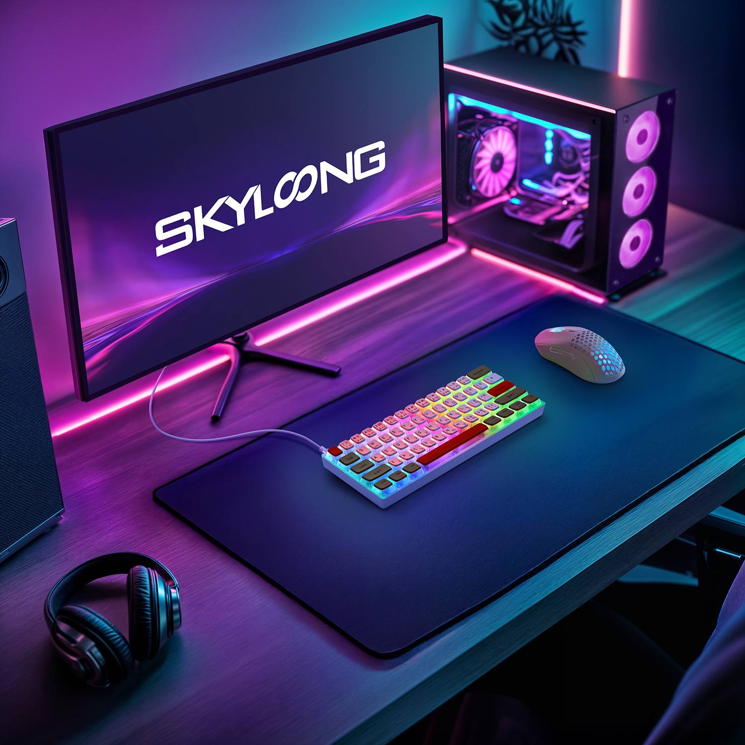 מקלדת גיימינג המהירה ביותר בעולם, אפור לבן – תמונה 3