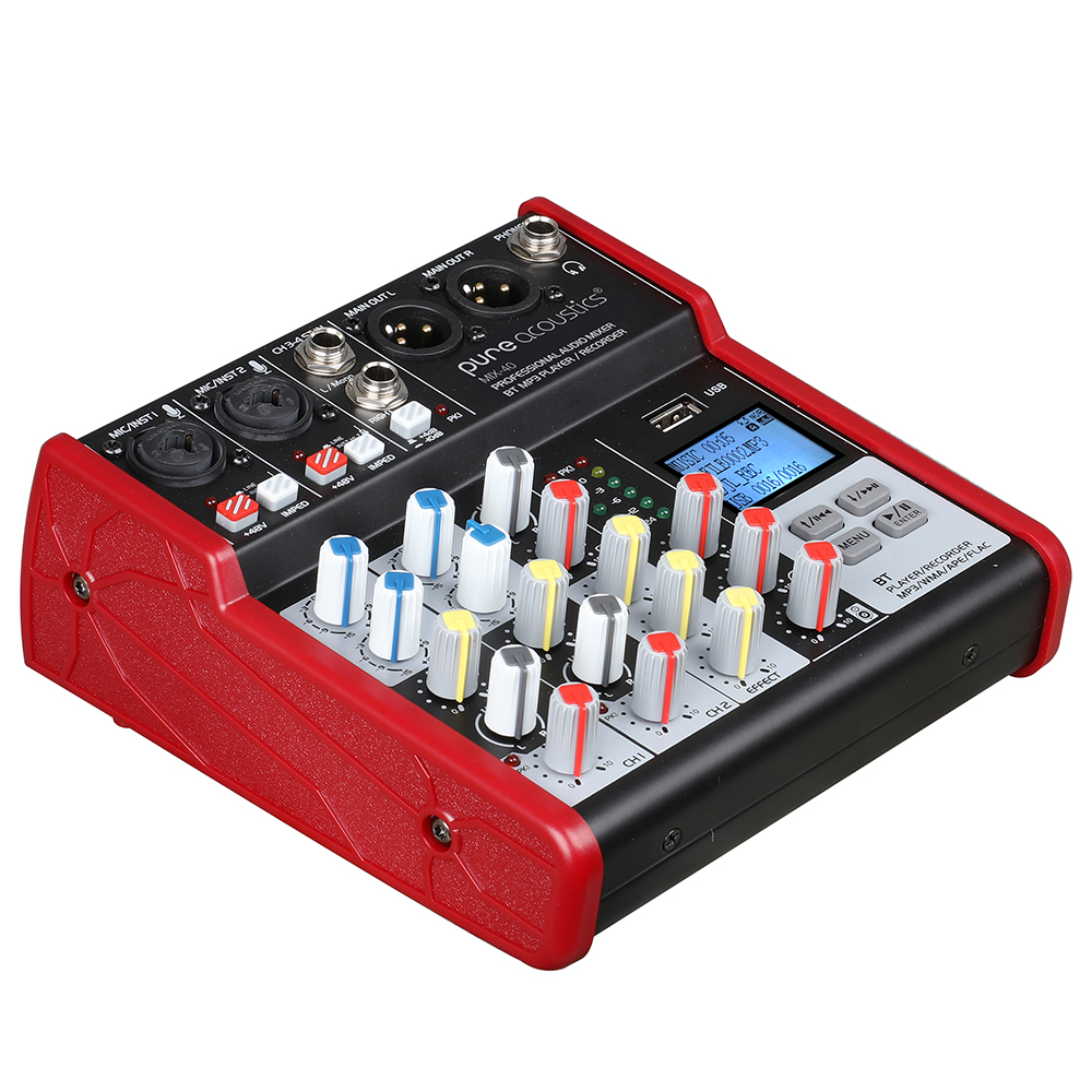 מיקסר מקצועי למערכות הגברה 4 ערוצים – תמונה 2