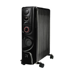 רדיאטור 11 צלעות שחור 2500W עם פונקציית טורבו ושעון שבת