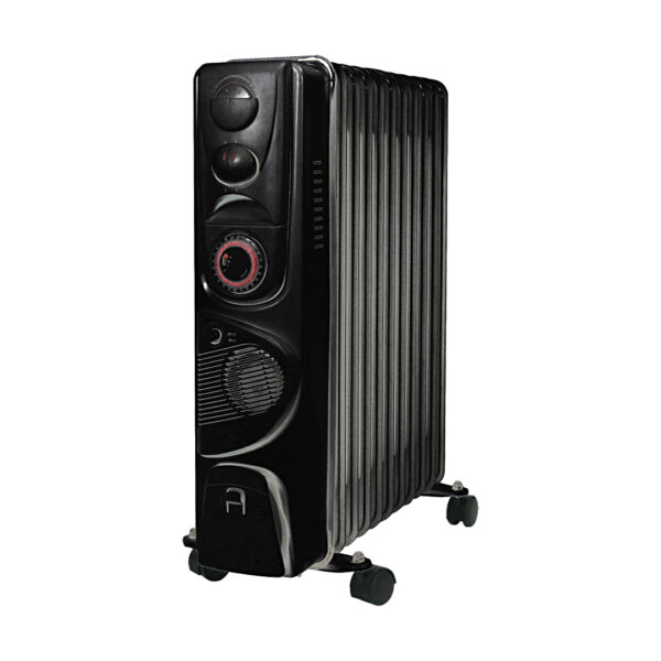 רדיאטור 11 צלעות שחור 2500W עם פונקציית טורבו ושעון שבת