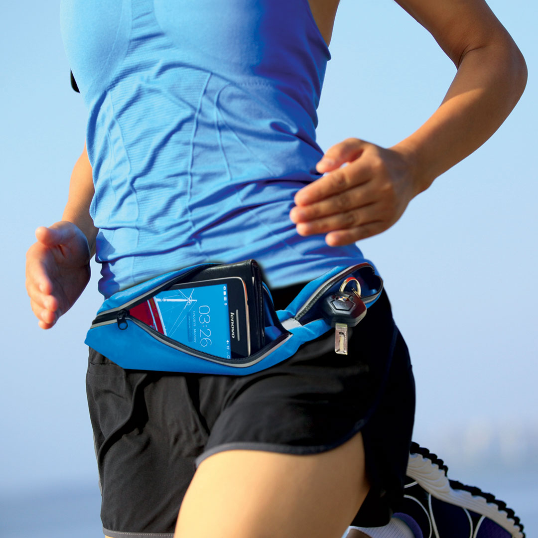 חגורת ספורט אלסטית אטומה למים כחול – תמונה 4