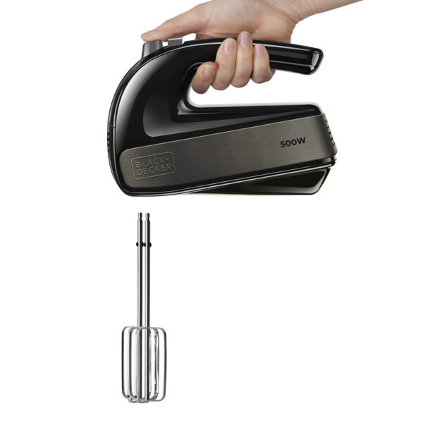 ⁦מיקסר יד עוצמתי 500W, בגימור Stainless Steel שחור⁩ – תמונה ⁦2⁩