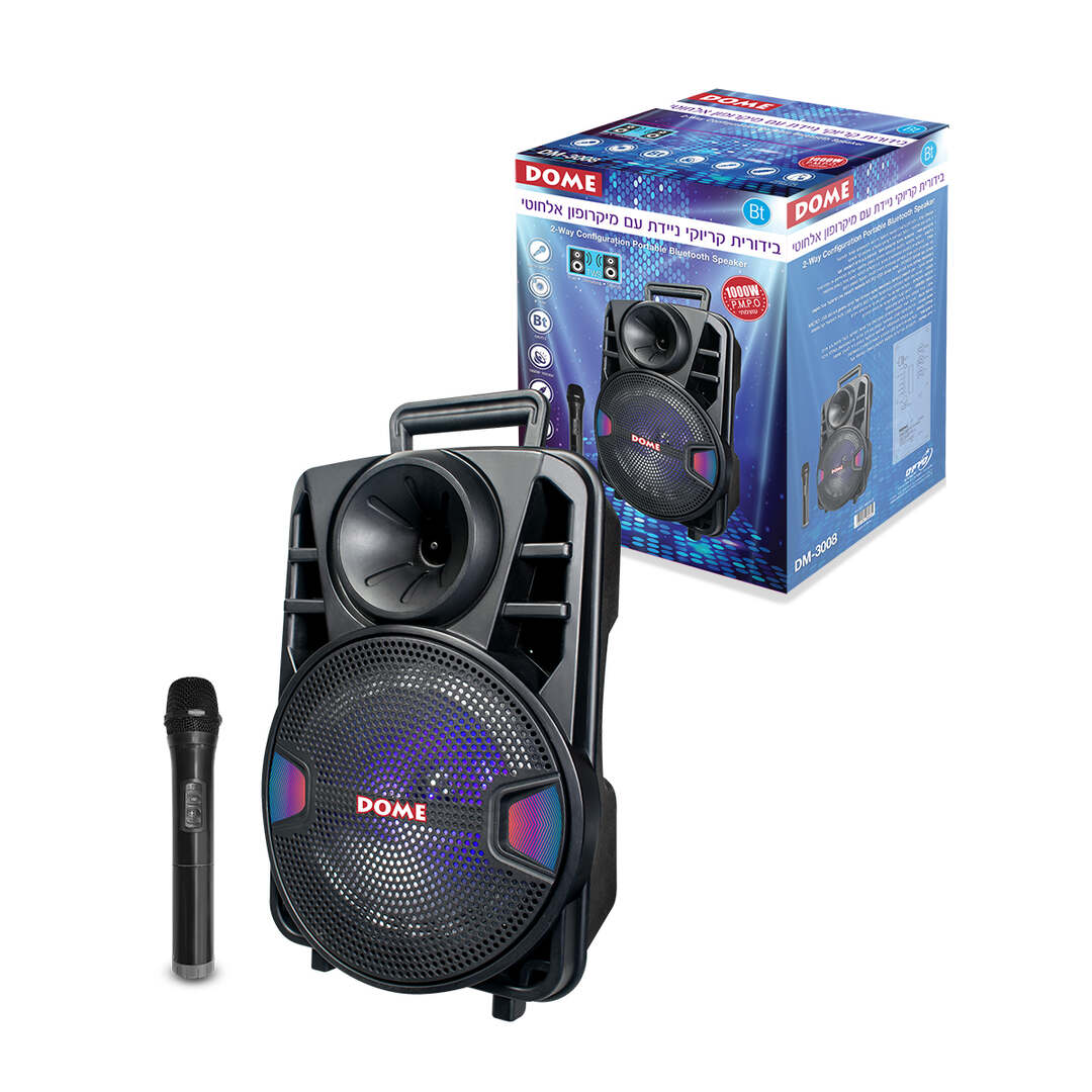 בידורית קריוקי ניידת "TWS 8 עם מיקרופון אלחוטי – תמונה 3