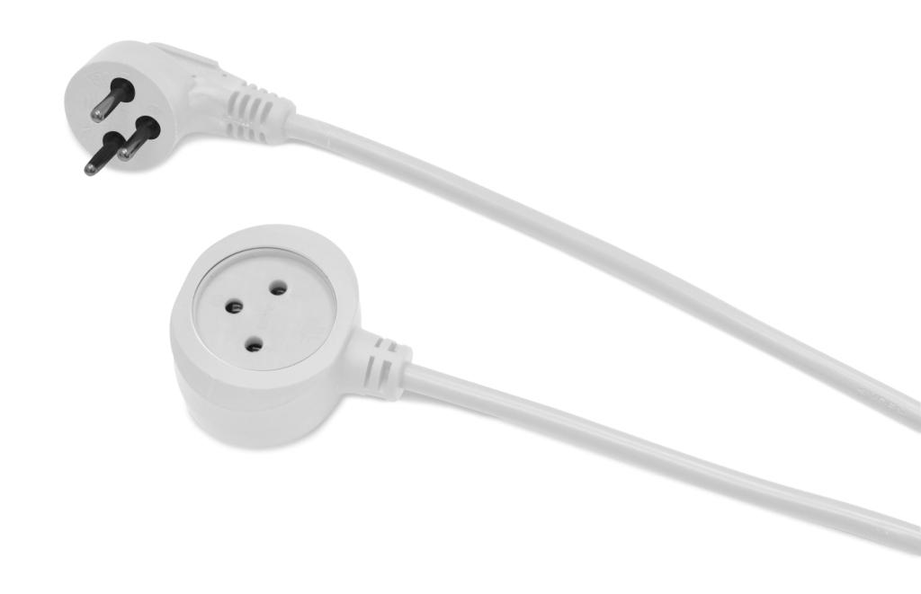 כבל מאריך 4 מטר בצבע לבן – תמונה 2