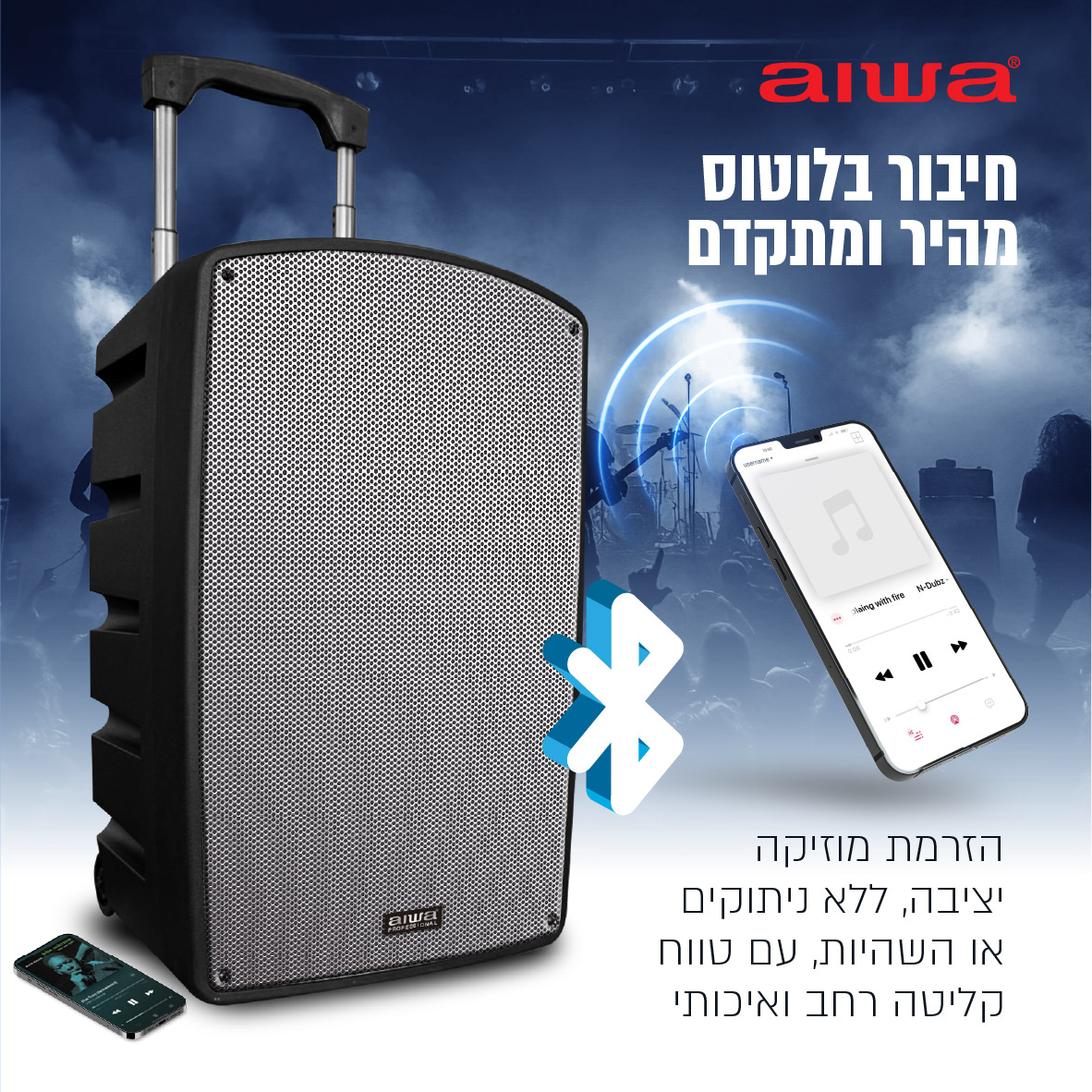 מערכת הגברה ניידת מקצועית עם 2 מיקרופונים 600W – תמונה 8