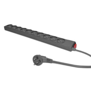 רב שקע 10 יציאות עם מתג וכבל באורך מטר