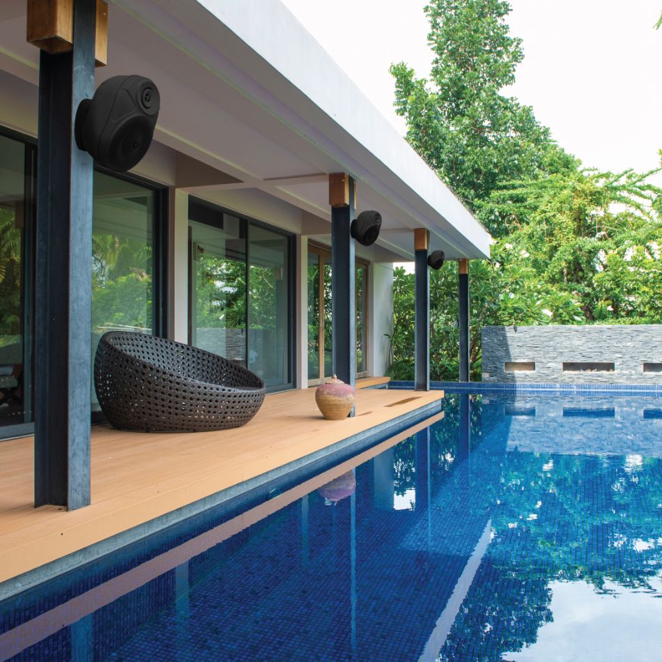 זוג רמקולים OUTDOOR מוגברים TWS שחור – תמונה 4