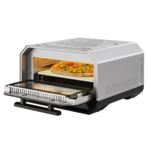 טאבון פיצה חשמלי מקצועי 2200W עם אבן שמוט