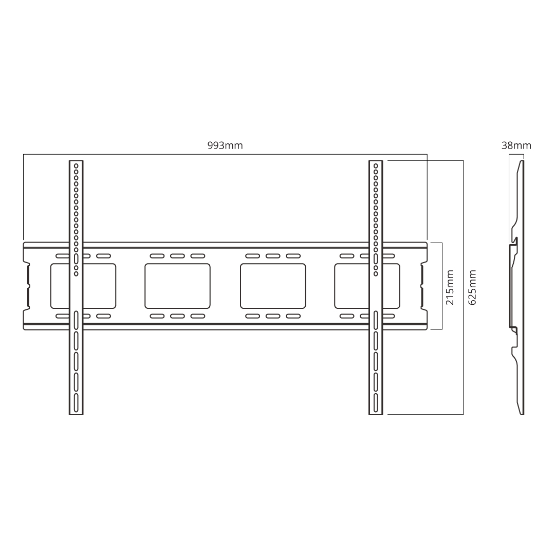 ”120-” מתקן תליה אוניברסלי צמוד קיר למסכים 52 – תמונה 3