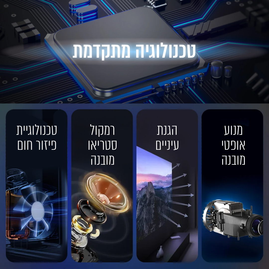 מקרן וידאו4000 LUMEN שיקוף WIFI מסך "100 מתנה