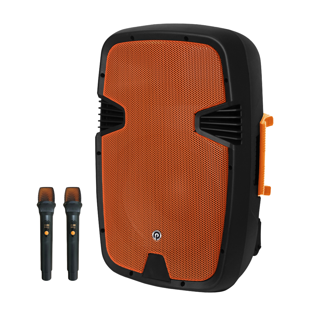רמקול BT מוג' 15",2 מיקרופונים אלחוטיים,תדר 600W-FHU