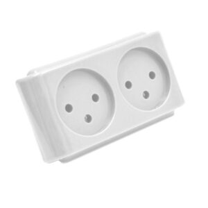מפצל חשמל ישיר 2 יציאות לבן