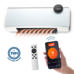 מזגנית חימום לקיר בעוצמת 2000W עם שלט רחוק ואפליקציה